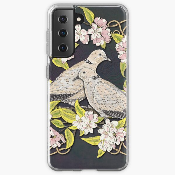 Celtic Collared Doves in Blossom Samsung Galaxy Soft Case
