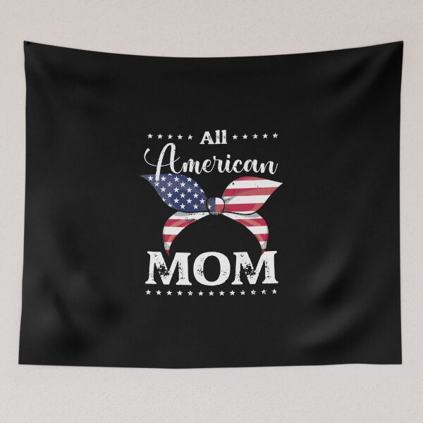 Item preview, All American Mom - US Flag Ribbon, 4th of July, American Family designed and sold by Respire2020.