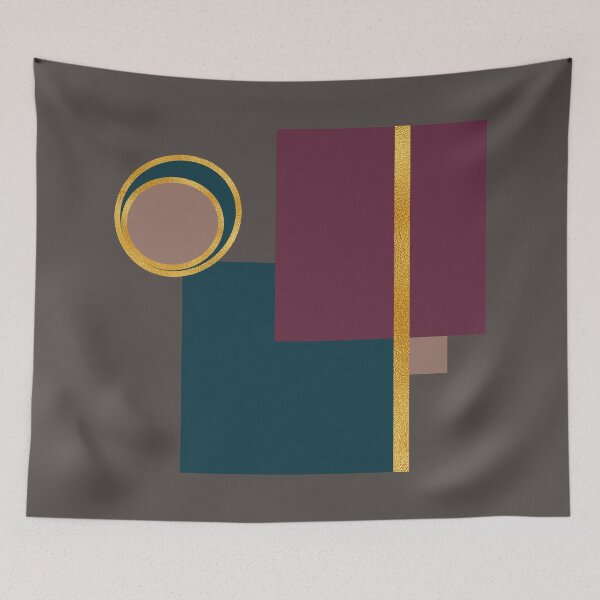 Item preview, Geometric Artwork with Squares, Circles and Gold Details designed and sold by BilgePaksoylu.