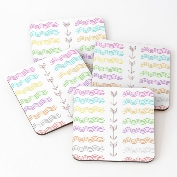 Item preview, Colorful wave pattern in white bg designed and sold by JHiba.