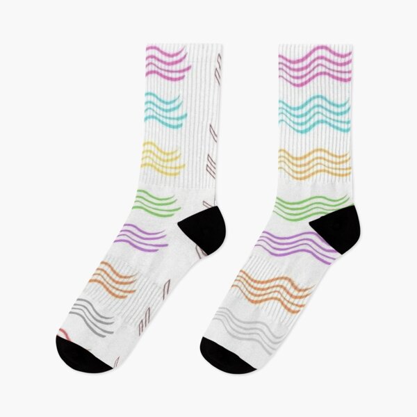 Item preview, Colorful wave pattern in white bg designed and sold by JHiba.