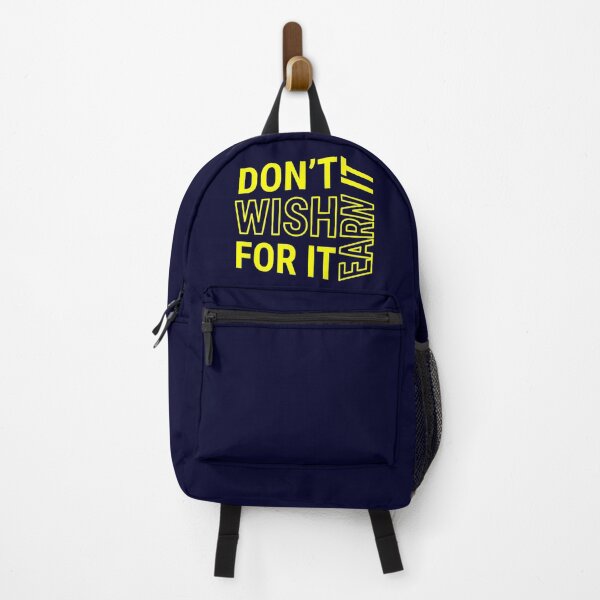 Item preview, Don't wish for it earn it - Motivational Quote - Yellow Text designed and sold by DrawingBoard.