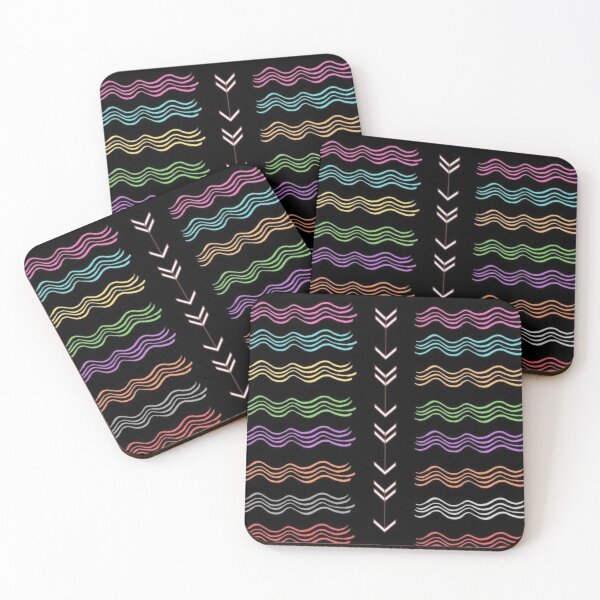 Item preview, Waves pattern in black bg designed and sold by JHiba.