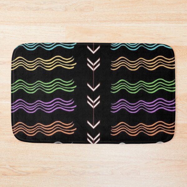 Item preview, Waves pattern in black bg designed and sold by JHiba.