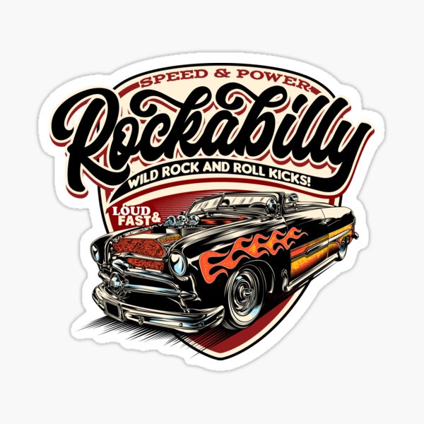 Rockabilly Hot Rod Sticker