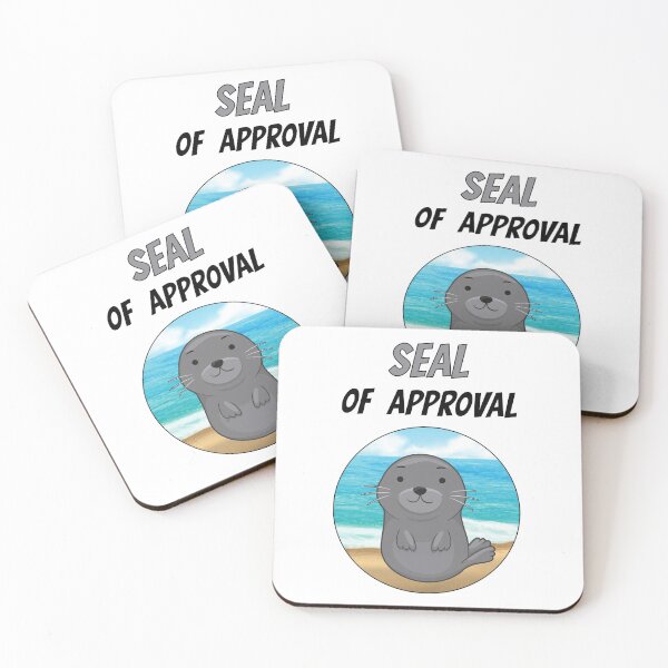 Item preview, Seal Of Approval Robbe Sea Animal Zoo Cute Comic designed and sold by DerEmmat.