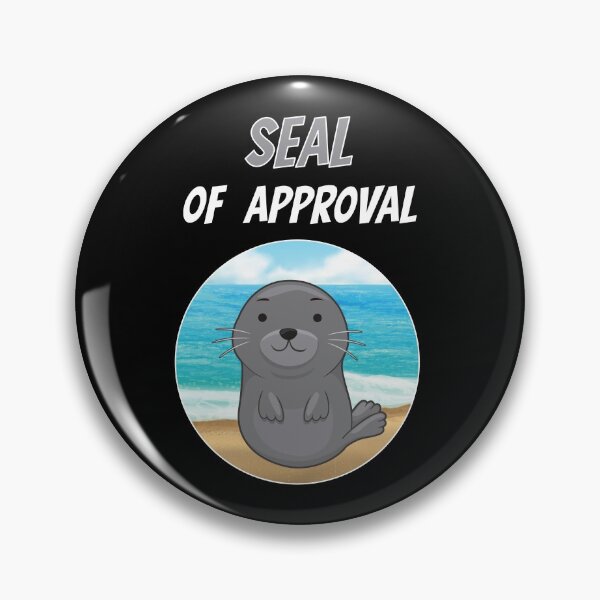 Item preview, Seal Of Approval Robbe Sea Animal Zoo Cute Comic designed and sold by DerEmmat.