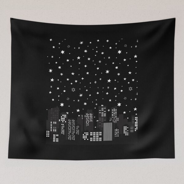 Item preview, Ciudad rodeada de estrellas luminosas designed and sold by flofin.