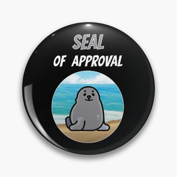 Item preview, Seal Of Approval Robbe Sea Animal Zoo Cute Comic designed and sold by DerEmmat.