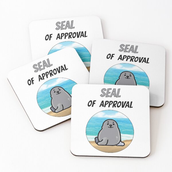 Item preview, Seal Of Approval Robbe Sea Animal Zoo Cute Comic designed and sold by DerEmmat.