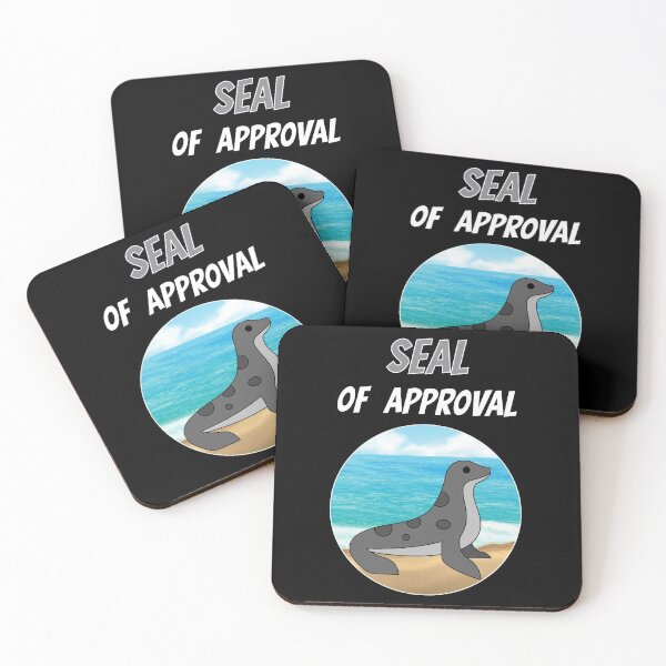 Item preview, Seal Of Approval Robbe Sea Animal Zoo Cute Comic designed and sold by DerEmmat.