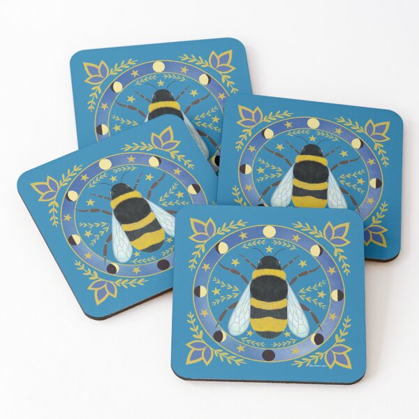 Item preview, Mystical Bee and Moon Phases -  designed and sold by OstarasAttic.