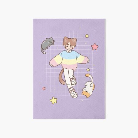 Futuristic anime CatBoy gifts for manga lovers | Art Board Print