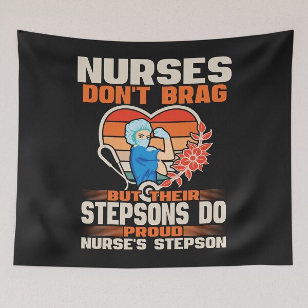 Item preview, Funny Nurses Dont Brag  Proud Nurse Stepson CNA Stepson Long Sleeve TShirt96 designed and sold by pennyzella.