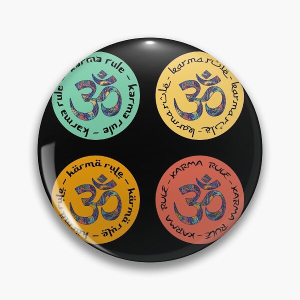 Item preview, Karma Rule - Calming Colorful Ohm - Round Sticker Pack  designed and sold by NoMatterLab.