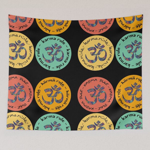 Item preview, Karma Rule - Calming Colorful Ohm - Round Sticker Pack  designed and sold by NoMatterLab.