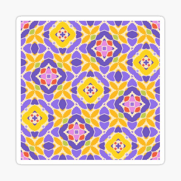 Yellow And Violet Sticker