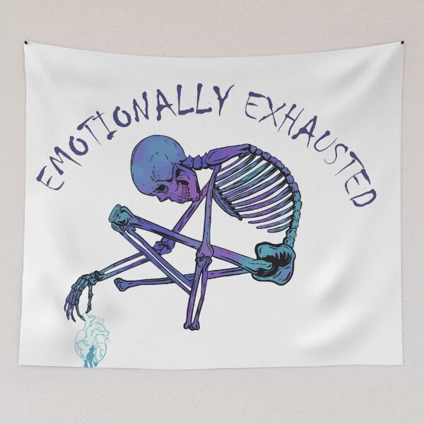 Item preview, Emotionally exhausted skeleton  designed and sold by ZethTheReaper19.