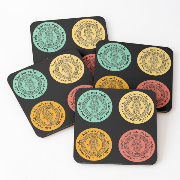 Item preview, Karma Rule - Hamsa Good Luck and Fertility - Round Sticker Pack  designed and sold by NoMatterLab.