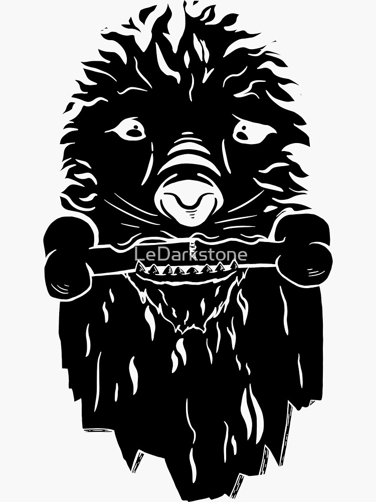 Thumbnail 3 of 3, Sticker, Mans Best Friends - Dog & Skateboard designed and sold by LeDarkstone.