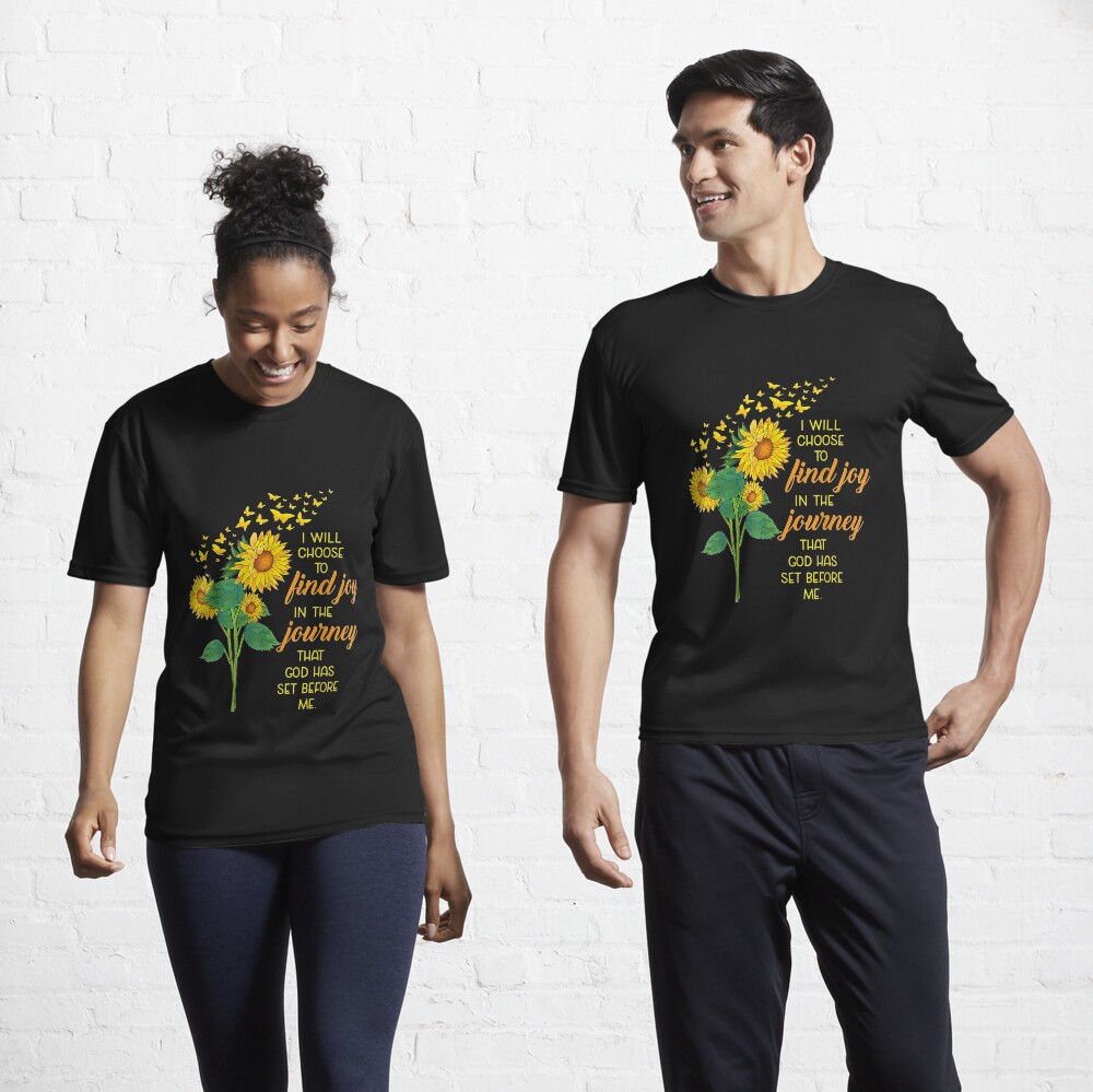 I Will Choose To Find Joy In The Journey Sunflower Sticker