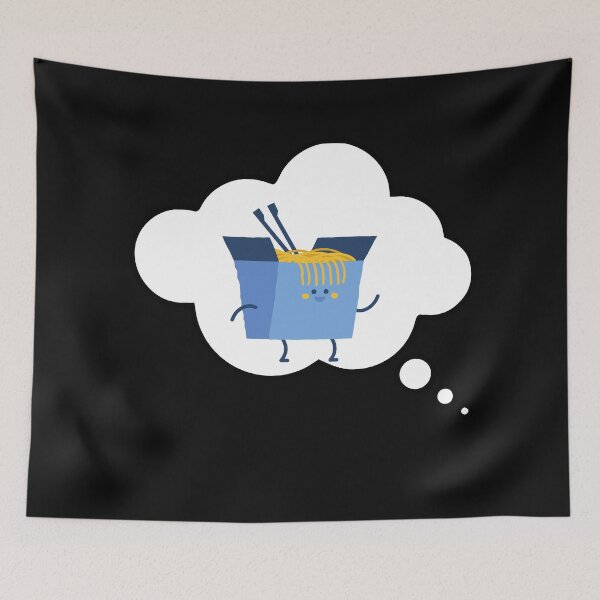 Item preview, Think Noodles (blue) designed and sold by CaitU.