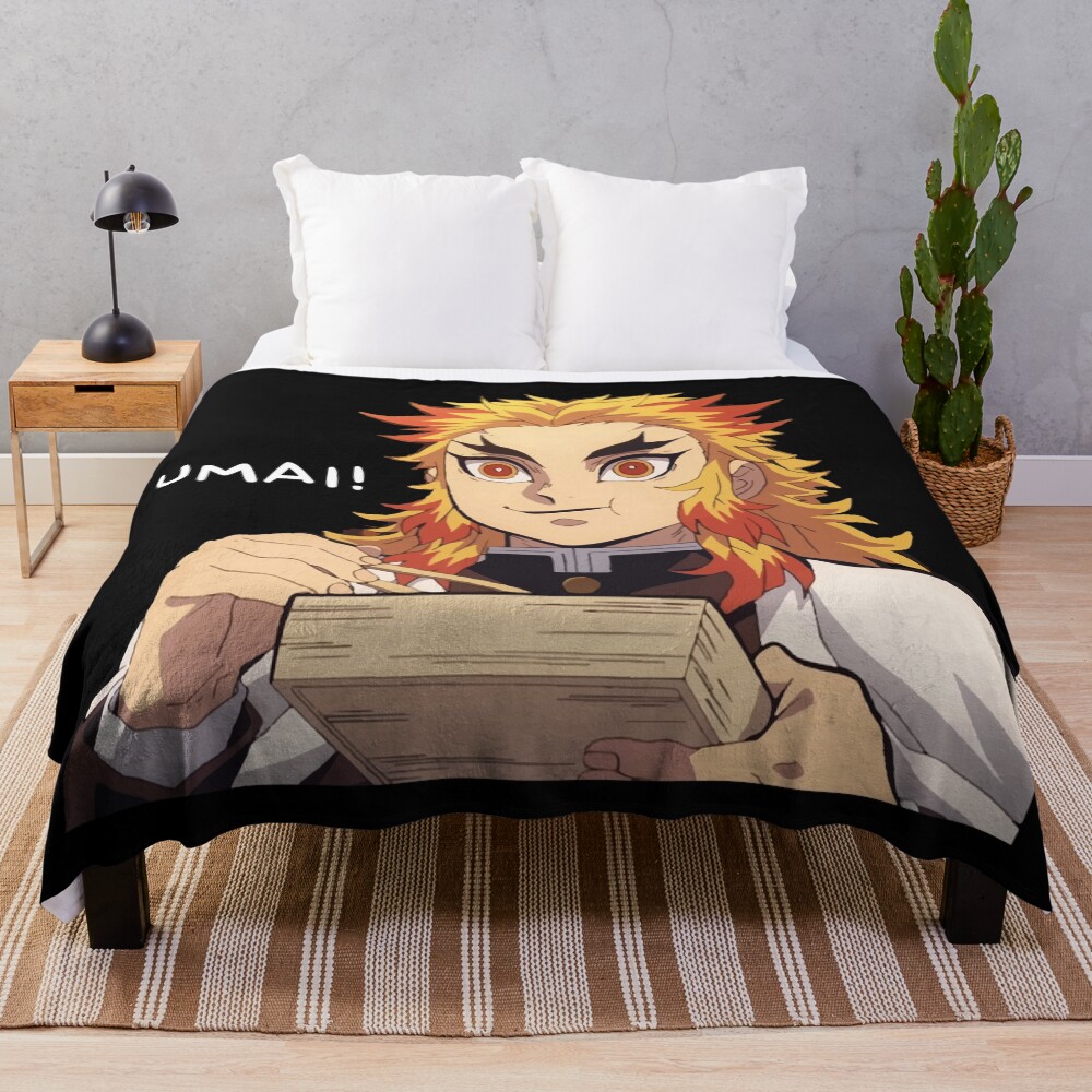 Rengoku "Umai!" Throw Blanket