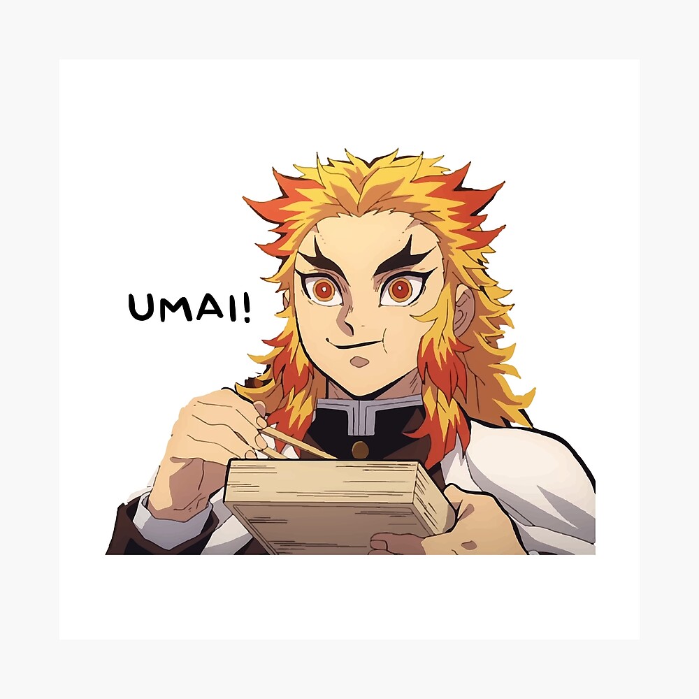 Rengoku Umai Poster By Alicia Lee Redbubble