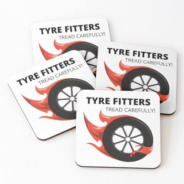 Item preview, Tyre Fitters Tread Carefully! Fun Work Design Tyre Fitting designed and sold by luvvvvvit.