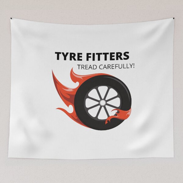 Item preview, Tyre Fitters Tread Carefully! Fun Work Design Tyre Fitting designed and sold by luvvvvvit.