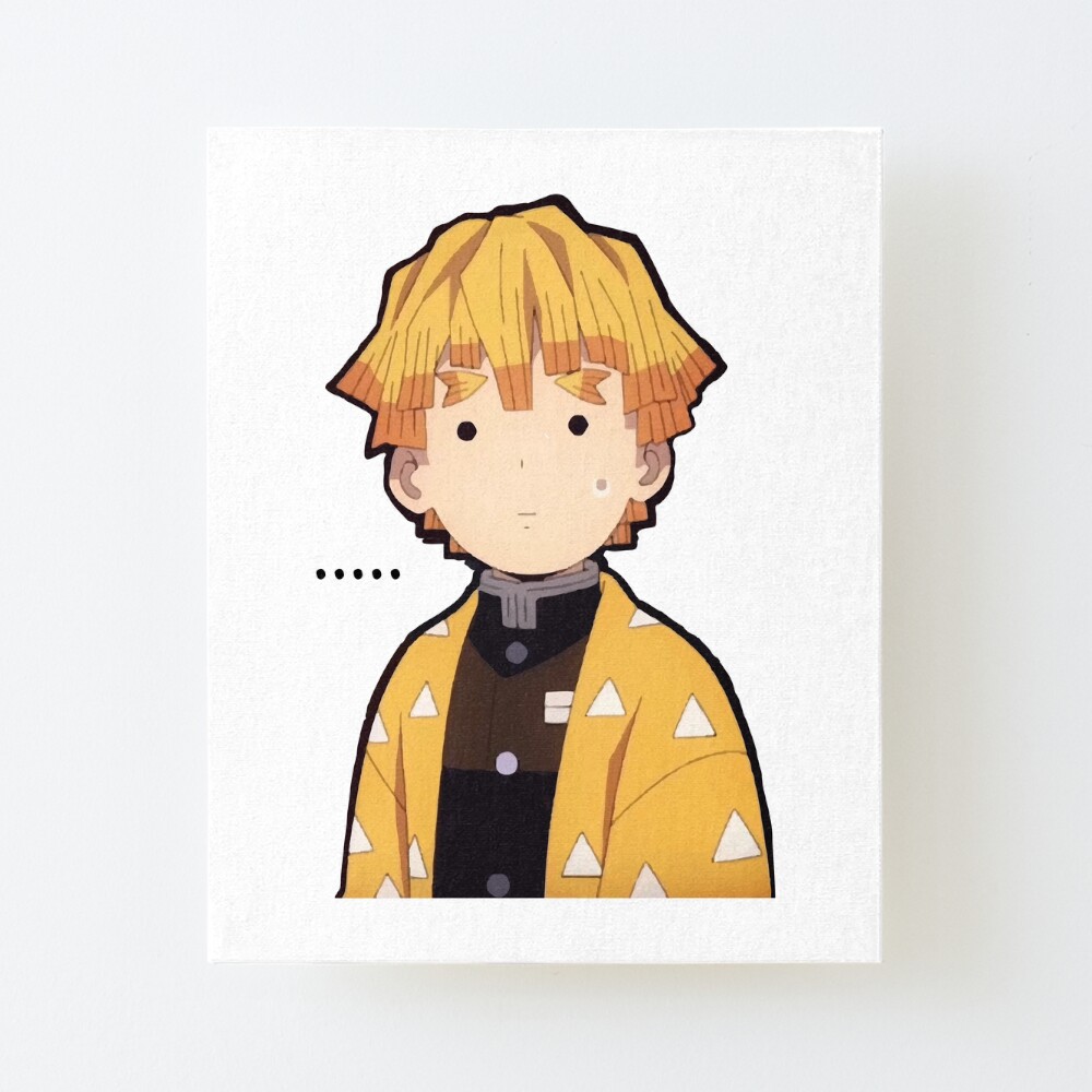 zenitsu funny mounted print by alicia lee redbubble