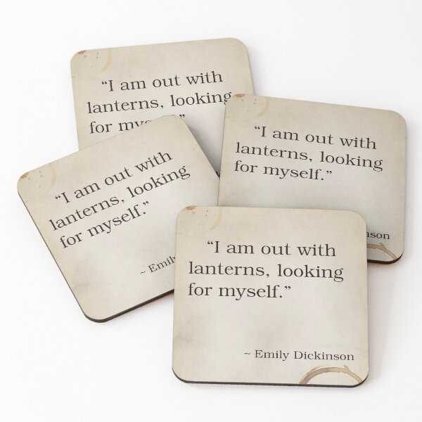 Item preview, Emily Dickinson Author Writer Quote Inspirational Saying Poem Passion Life Happiness designed and sold by OnHeathAndMoor.