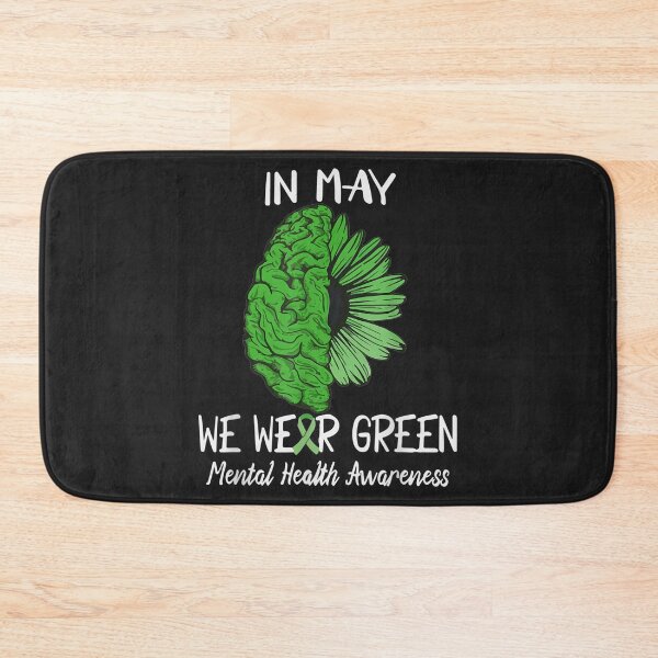 Item preview, In May We Wear Green Mental Health Awareness brain sunflower TShirt3 designed and sold by pennyzella.