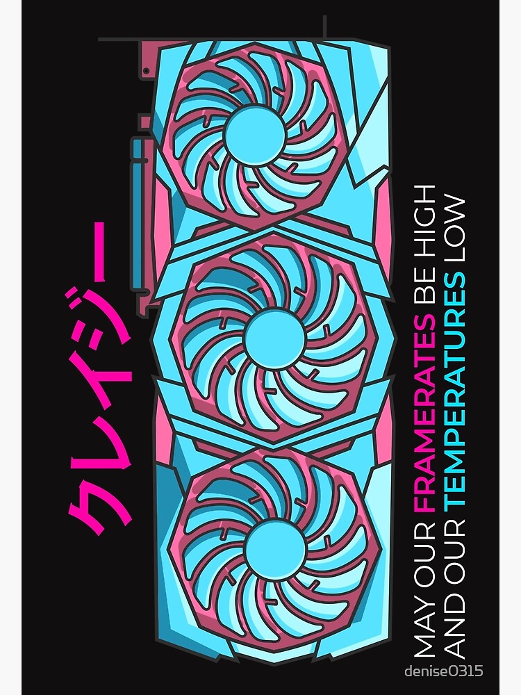 "GPU Pink Blue Graphics Card, RTX, 3000, RTX 3000" Poster for Sale by ...