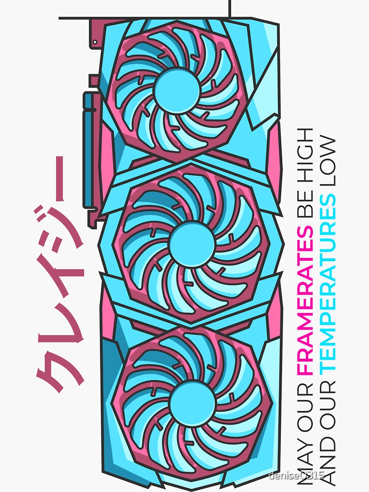 Tarjeta gr fica GPU Pink Blue RTX 3000 RTX 3000 Pegatina