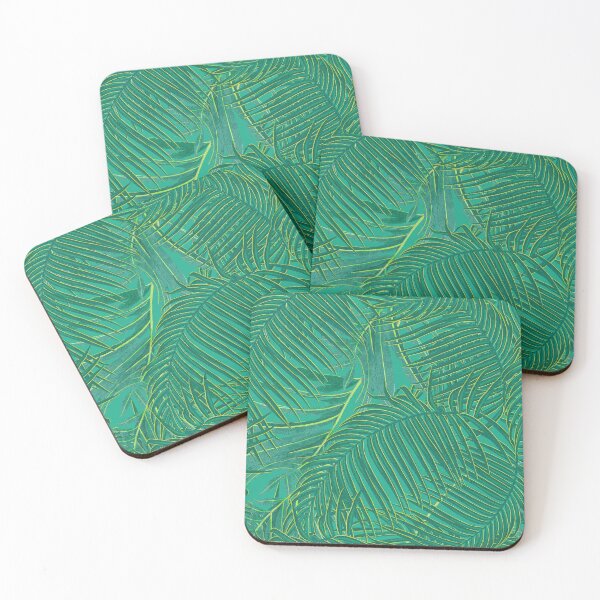 Item preview, Tropical pattern with yellow and green exotic foliage designed and sold by ANAKOTO.