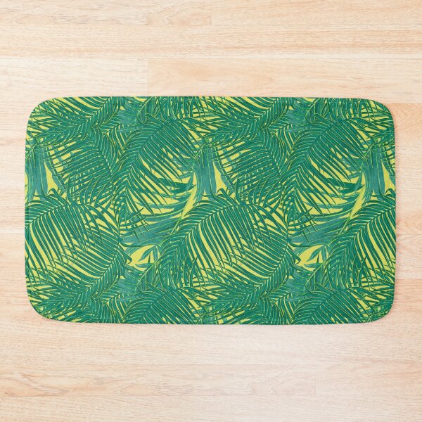 Item preview, Tropical pattern with yellow and green exotic foliage designed and sold by ANAKOTO.