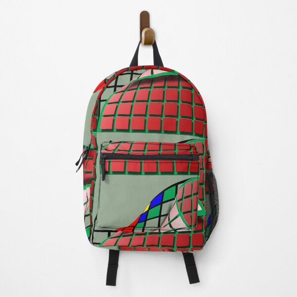 Item preview, Square (68), (white, red, black, green, blue,) graphic, art, decorative, digital, construction, abstract, designed and sold by Paszkan.