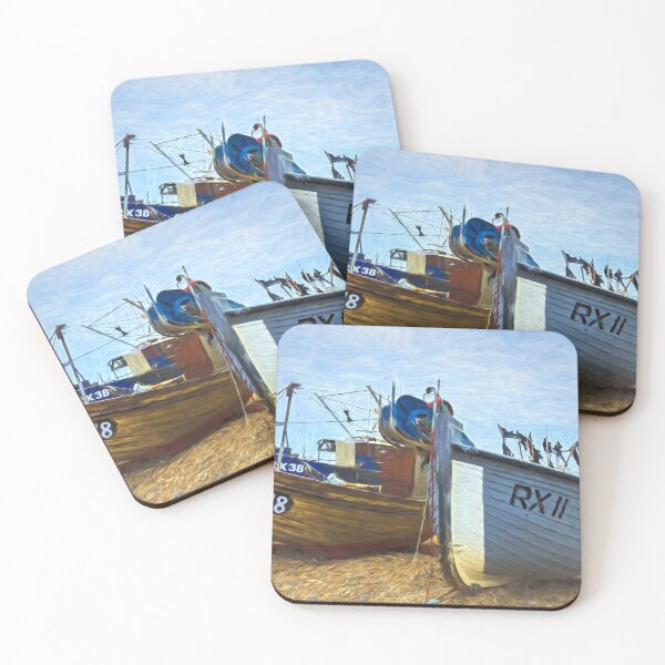Item preview, Fishing Boats On The Beach Digital Art designed and sold by IanWL.