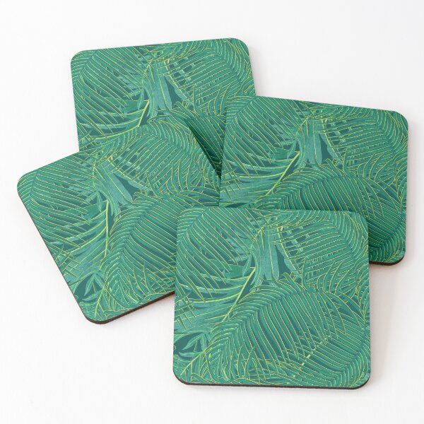 Item preview, Tropical pattern with yellow and green exotic foliage designed and sold by ANAKOTO.
