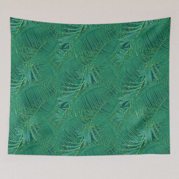 Item preview, Tropical pattern with yellow and green exotic foliage designed and sold by ANAKOTO.