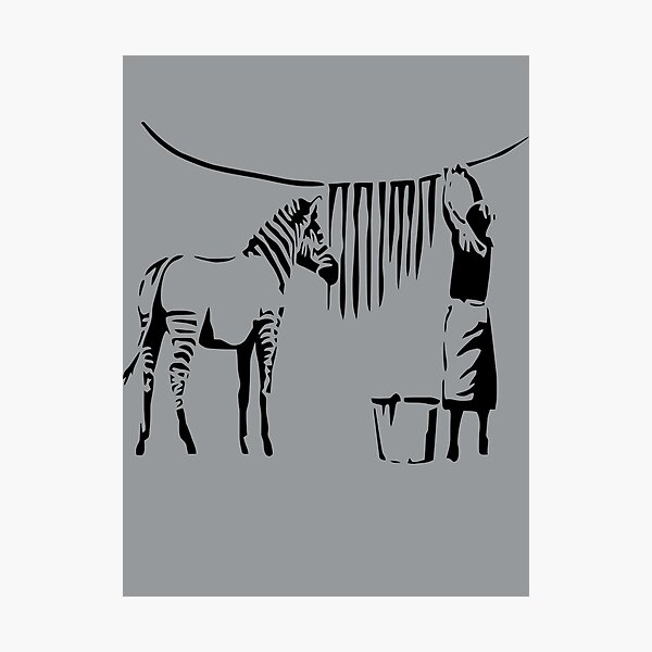 Banksy Zebra Photographic Print