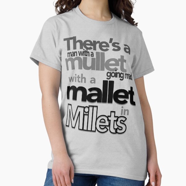 Item preview, There’s a man with a mullet going mad with a mallet in Millets designed and sold by spiralpaper.