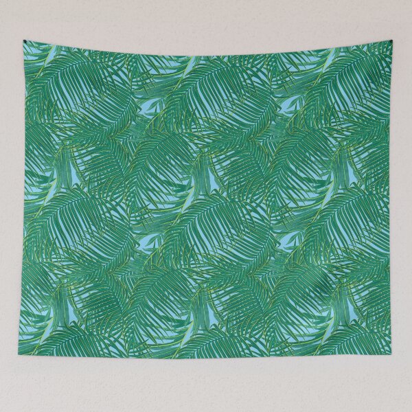 Item preview, Tropical pattern with yellow and green exotic foliage designed and sold by ANAKOTO.