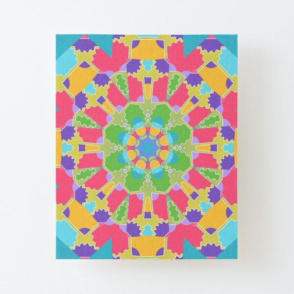 Turquoise Mandala Canvas Mounted Print