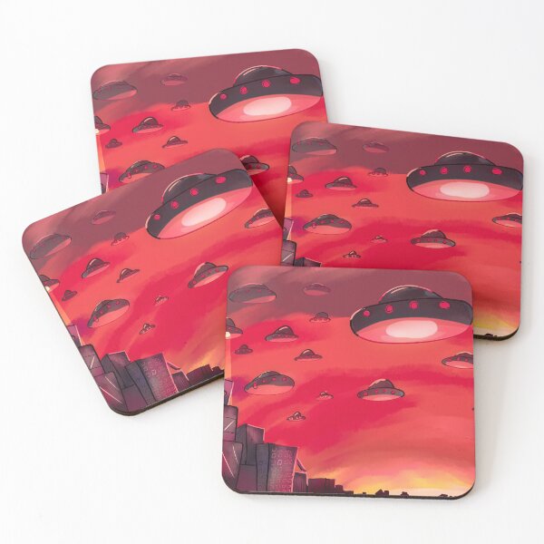 Artikelvorschau, Alien Invasion Sunset Print entworfen und verkauft von Lucie Jamais.
