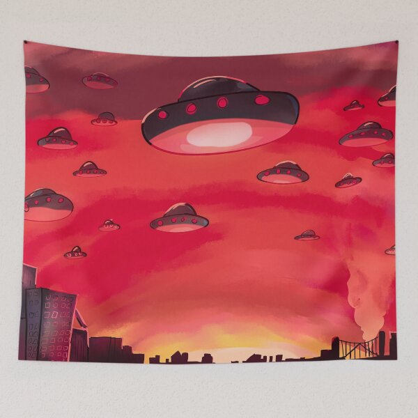 Artikelvorschau, Alien Invasion Sunset Print entworfen und verkauft von Lucie Jamais.