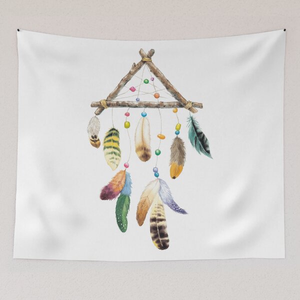 Item preview, watercolor dreamcatcher Triangle designed and sold by FineartLab.