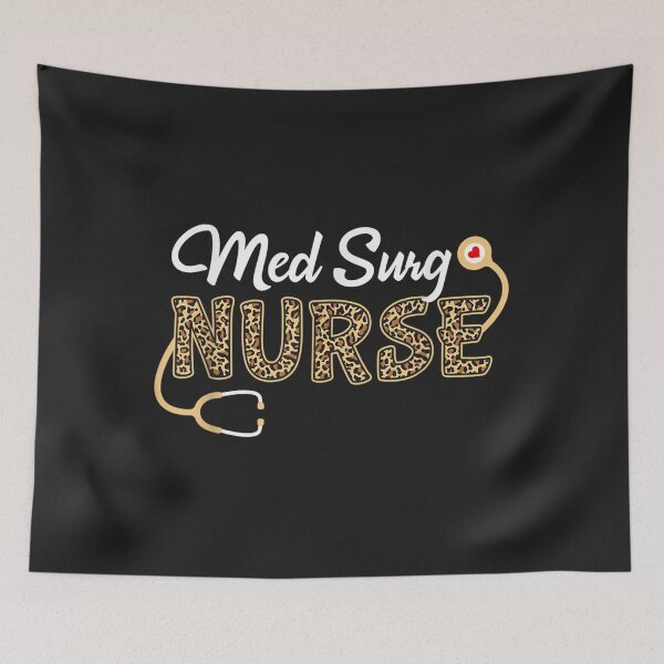Item preview, Med Surg Nurse Leopard Print Stethoscope Heart Nursing TShirt132 designed and sold by pennyzella.