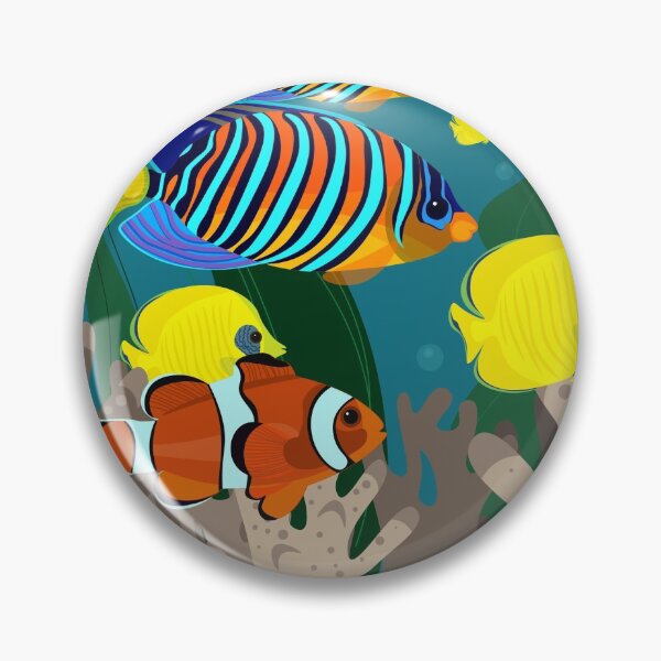 Item preview, Fish that swim in coral reefs are depicted. designed and sold by LionKsi89.